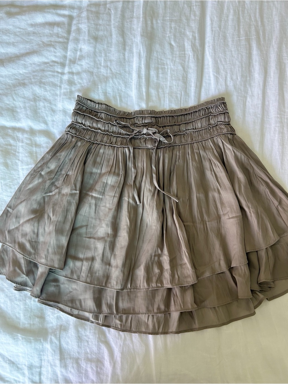 Mustard seed satin mini skirt Size medium